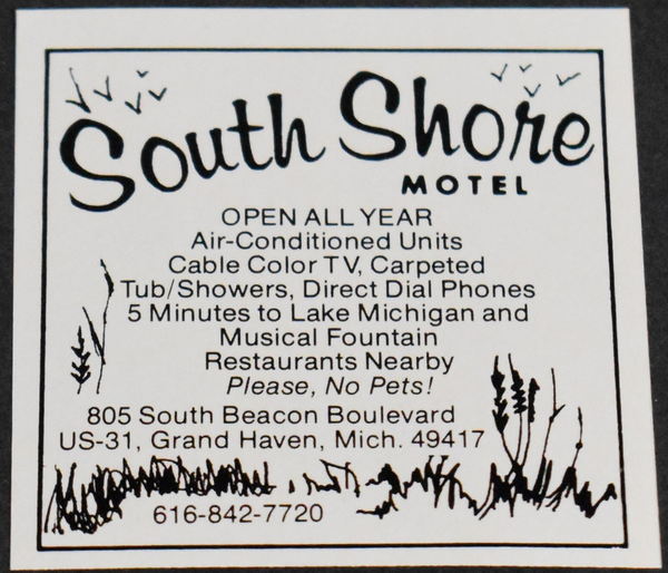 South Shore Motel - 1986 Print Ad
